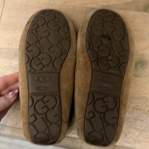 Ugg Dakota Suede Slippers Moccasins Chestnut 7 Leather Laces Water Resistant - Picture 5 of 12
